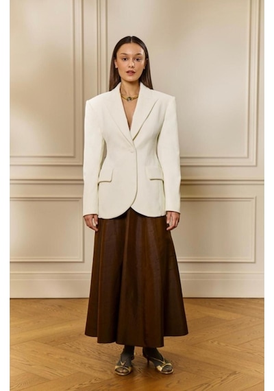 Siyay Bellean Blazer Ceket Beyaz
