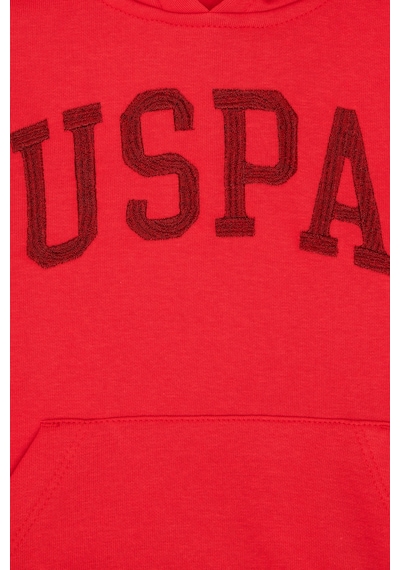 U.S. Polo Assn. Kız Çocuk Kırmızı Kapüşonlu Basic Sweatshirt 50296388-VR030 U.S. Polo Assn. Kız Çocuk Kırmızı Kapüşonlu Basic Sweatshirt 50296388-VR030