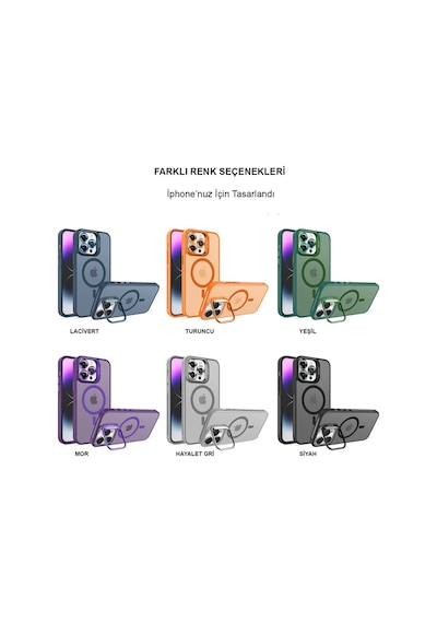Joko iPhone 14 Pro Kılıf Flet Lens Magsafe Kapak - Glblseme - 86 Koyu Yeşil