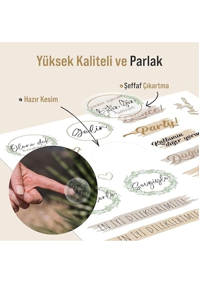 Düğün Sticker Seti, 325 Adet Çıkartma, Misafir, Konuk Defteri Veya Fotoğraf Albumü İçin Sevgi Dolu Vintage Love Genel