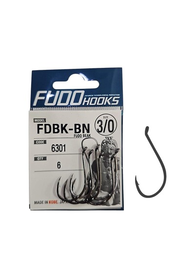Fudo 6301 No:3/0 Fudo Beak Black Nikel Olta İğnesi 6 Adet