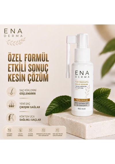 Tr Derma Hair Serum Saç Dökülmesine Karşı Biotin, Procapil Ve Vitamin Kompleksli Saç Bakım Serumu