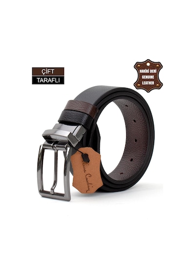 Pierre Cardin Pc406 Erkek 4 Cm Çift Taraflı Kemer Kahverengi-kahverengi Kahverengi