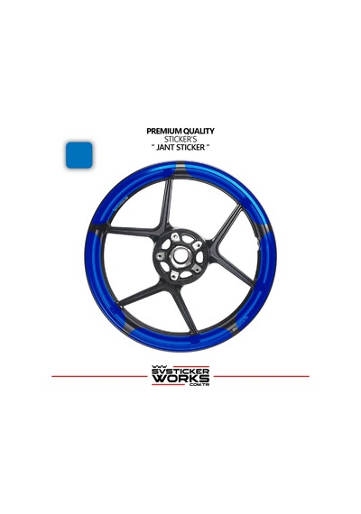 Taycan Style 17 İnç Motosiklet Jant Sticker Seti Naked & Racing Uyumlu 15880325