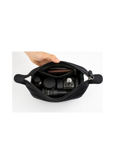 Alphaclub Bag Erkek Hakiki Deri Siyah Fermuarlı El Ve Clutch Çanta