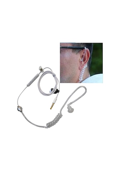 Mikrofonlu 3.5mm 4 Boğum Sipiral Mono Koruma Kulaklığı "kablolu Kulaklık"
