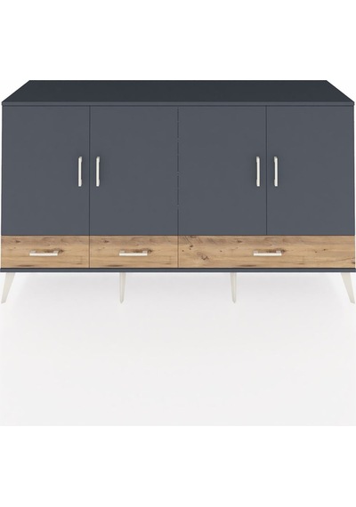 Hyperion Konsol 6 Raflı 3 Çekmeceli 4 Kapaklı 176x44x99 Antrasit- Antrasit-antrasit/çam Hyperion Konsol 6 Raflı 3 Çekmeceli 4 Kapaklı 176x44x99 Antrasit- Antrasit-antrasit/çam