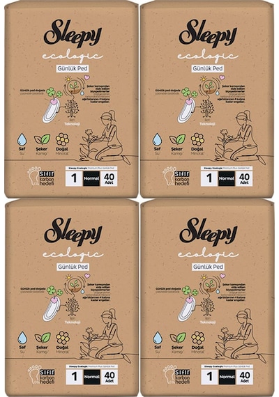 Sleepy Ecologic Premium Plus Günlük Ped Normal 40'lı 4 Paket Ped