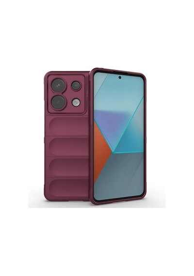 Redmi Note 13 Pro 5G Uyumlu Silikon Kılıf - Kamera Korumalı Esnek Airbag Kapak - Bordo