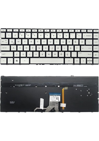 Hp Pavilion 13-an 13-an0003nt 13-an0005nt Sg-85000-xua Sn6161bl Uyumlu Klavye Işıklı Gri Türkçe