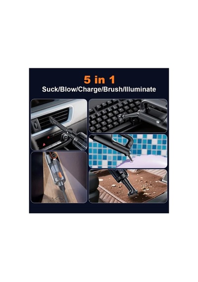 St-126plus Güçlü El Tipi Süpürge 22000pa Emme Gücü 6000mah Pil Şarj Edilebilir Kablosuz Araç Süpürge