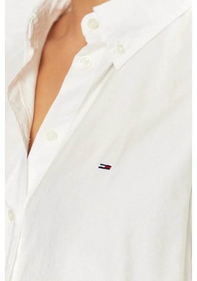 Tommy Hilfiger Tommy Jeans Kadın Beyaz Regular Fit Gömlek Beyaz