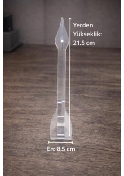 Şeffaf Akrilik Saat Standı Masaüstü Saatlik, Takı Ve Bileklik Sergileme Standı 12 X 7,5 Cm 100 Adet