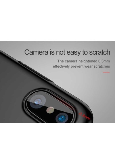 Apple Uyumlu iPhone X/Xs 5.8Baseus Thin Back Ultra Ince Mat Kilif 235915415 - Renk / Beyaz