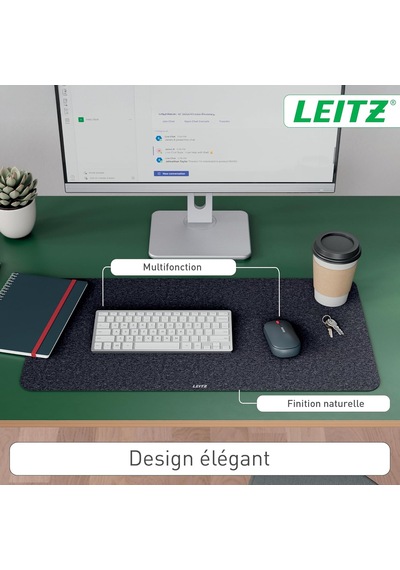 Desk Mat Keçe 36x70 Cm Gri Beyaz - Çok Renkli