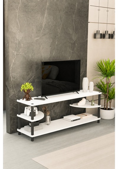Neoline 120 Cm Tv Ünitesi Modern Tv Sehpası - Beyaz Beyaz