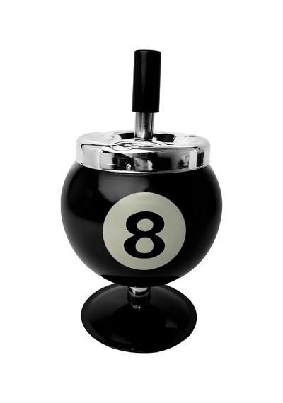 Çelik Siyah Bilardo Top Dizayn Kül Tablası Küllük Cin547sy