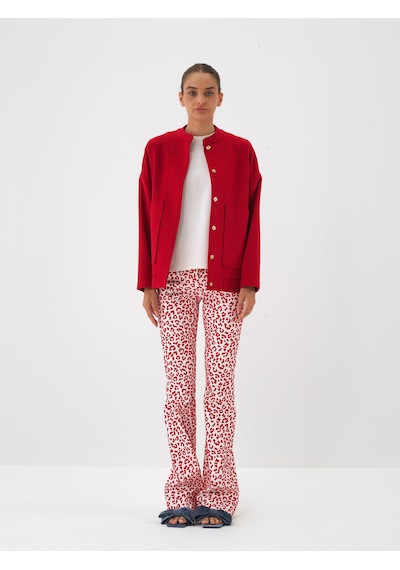 Xint Kırmızı Pamuk Dokulu Slim Fit Pantolon 201251