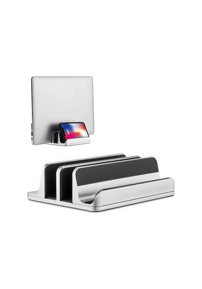 Lexroo Laptop Standı Dikey Metal Stand Macbook İle Uyumlu Ergonomik Notebook Bilgisayar Tutucu