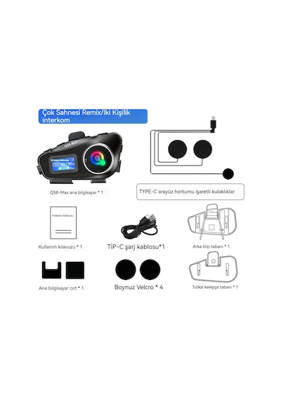 Q58max Kask Bluetooth Kulaklık