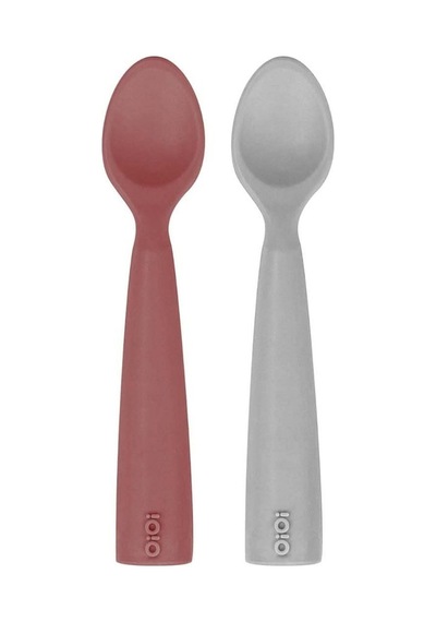 Oioi Nam Nam 2'li Silikon Mama Kaşığı Velvet Rose-powder Grey Sku: Zeus8690010037053 27cm