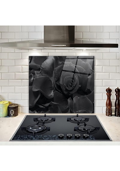 Decorıta Karagül Desen / Cam Ocak Arkası Koruyucu 52cm X 60cm