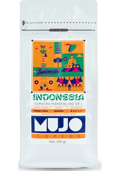 Indonesia Sumatra Mandheling Gr.1 Çekirdek Kahve-250gr-kağıt Filtre Kağıt Filtre