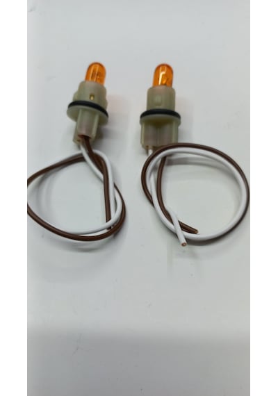 Unıversal T10 Dipsiz Turuncu Ampul + Duy (2 Takım Fiyatı)