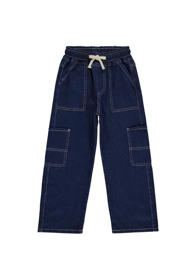 Civil Boys Kontras Dikişli 6-9 Yaş Pantolon - Mavi KOYU MAVİ 20D68410226S1