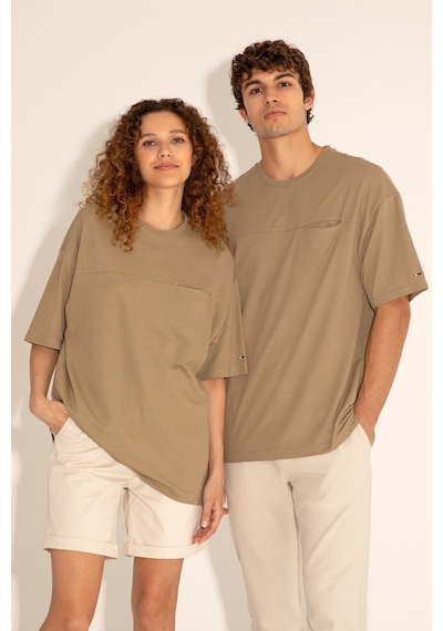 U.S. Polo Assn. Erkek Comfort Fit Bisiklet Yaka Haki Tişört 50282236-VR027