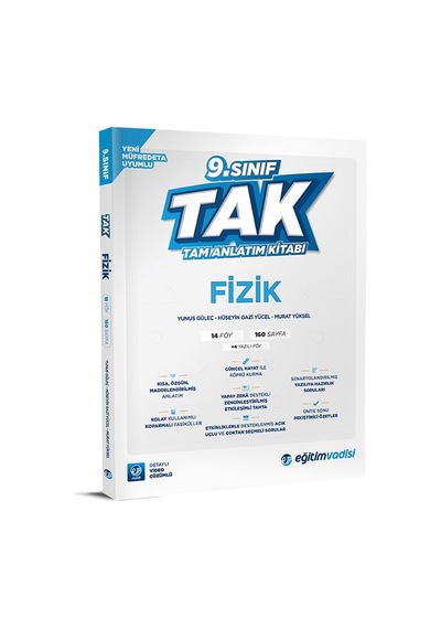 Eğitim Vadisi 2025 9. Sınıf Fizik Tak Tam Anlatım Kitabı