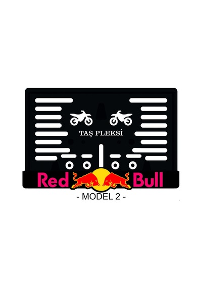 Redbull Motor Plakalık Tüm Motorsiklet Modellerine Uyumlu 3d Lux Pleksi Parlak Plakalık