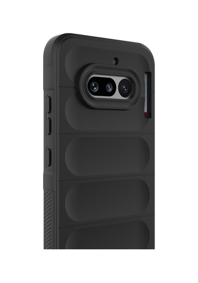 Nothing Phone 4a Kılıf Esnek Tpu Oyuklu Arka Yüzey Tasarımlı Etnik Silikon Kapak Siyah