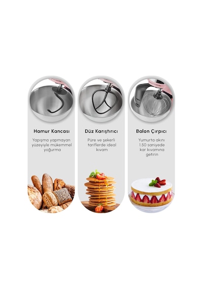 Karaca Mastermaid Chef Pro 1750 W Çift Kollu Stand Mikser
