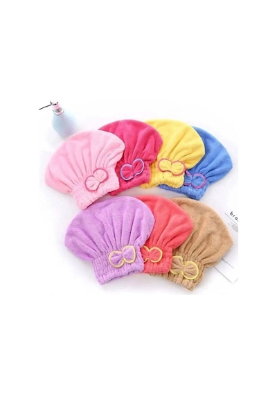 Mucit Home Saç Kurutma Bonesi,kafa Havlusu ,duş Bonesi Mikrofiber Kumaş Renkli
