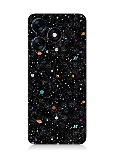 Tecno Spark 10 Uyumlu Uzay Ve Gezegenler Desenli Silikon Kılıf