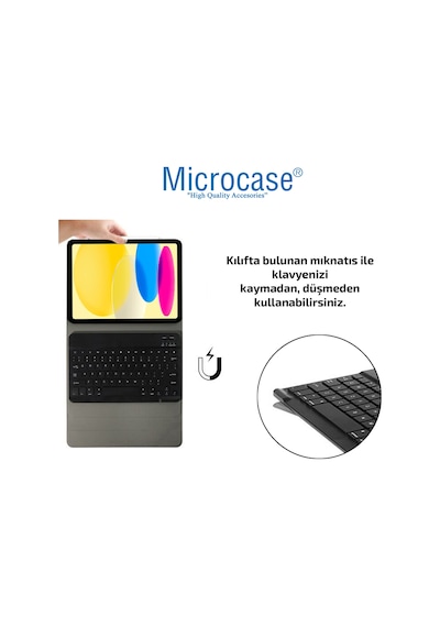 Apple Uyumlu iPad  10.Nesil 10.9 inç 2022 Bluetooth Klavyeli Standlı Kılıf BKK1