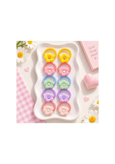 Çiçek Figürlü Mini Çocuk Saç Tokası Seti - Renkli 10 Adet Renkli Çiçek - 255601554 Renkli Çiçek - 255601554 Renkli Çiçek