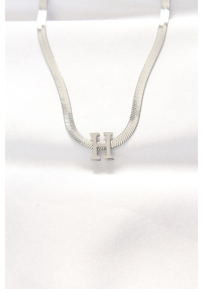 Ezoconcept 316l Çelik H Harfli Silver Renk İtalyan Zincirli Kolye