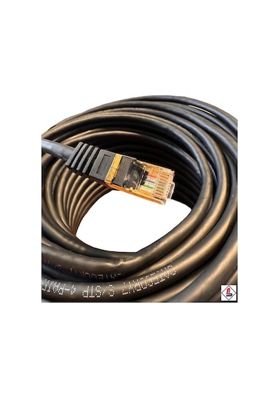50 Metre Cat7 Kablo Siyah Cat7 Kablo 50 Metre