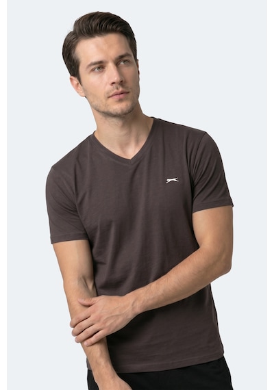 Slazenger Rıvaldo T Erkek Koyu Kahve Tişört Kahverengi