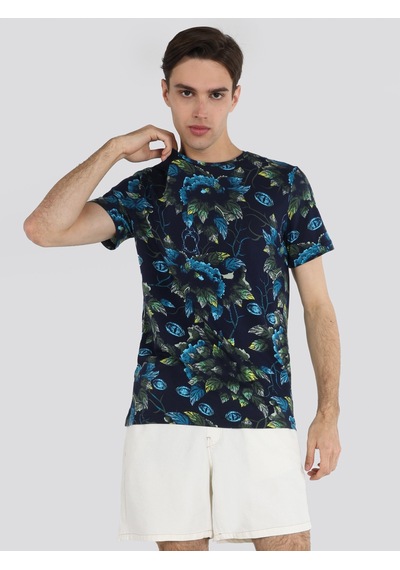 Colin'S Regular Fit Bisiklet Yaka Baskılı Yeşil Erkek Kısa Kol Tişört Cl1062677_Q1.V1_Grn