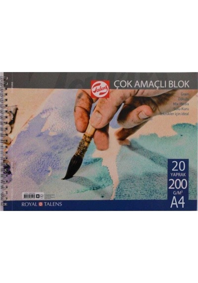 Talens Çok Amaçlı Resim Defteri A4 200 G 20 Yaprak