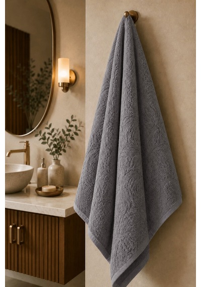 Büyük Banyo Havlusu 90x150 Cm Ivy Collection 650 Gr Gri