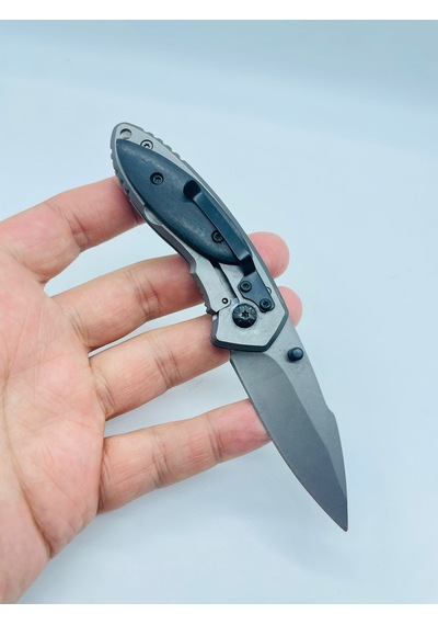 Sibirya Marka Siyah Ahşap Kasa Metal Kamp Bıçak //15cm-s15 Gri - Siyah