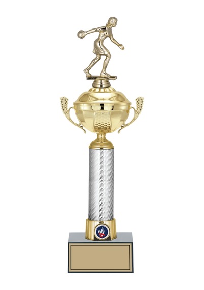 Odak Kupa - Figürlü Kupalar - Bowling Kadın Figürlü Kupalar Fg-058 A - 45 Cm Altın - Beyaz