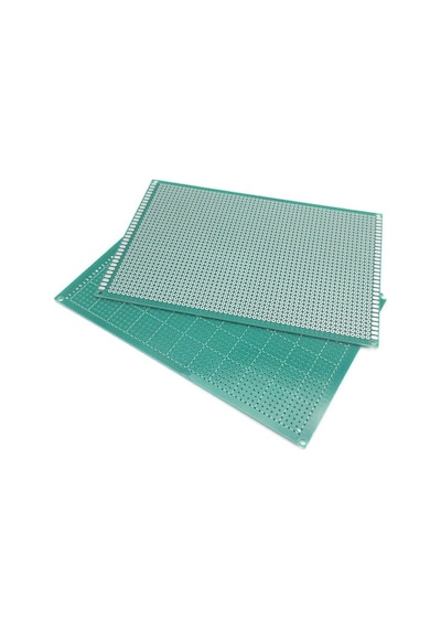 Koodmax 15x20cm Proto Pcb Tek Taraflı Delikli Pertinaks Prototip Deney Kartı Delikli Plaket Pertenak