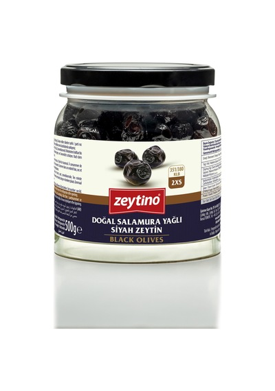 Gemlik Siyah Zeytin 500 Gr 351/380 2xs Cam Kavanoz