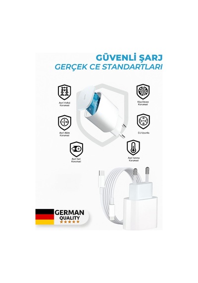Pd 20w Type-c Lightning Hızlı Şarj Aleti Ve Kablo Seti İphone Uyumlu, 480mbps Veri Aktarımı 20w Hızlı Şarj
