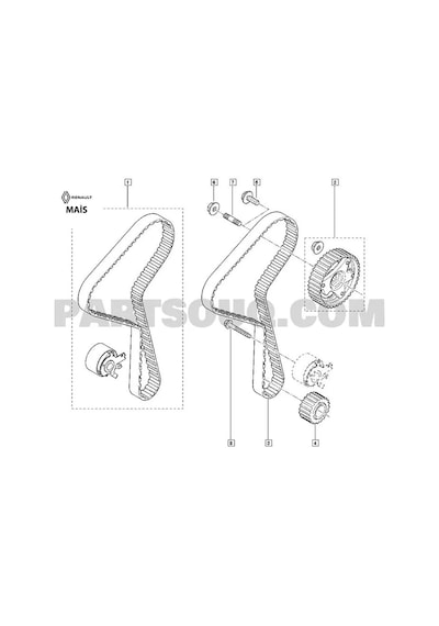 Eksantrik Mil Saplaması Clıo-kangoo-megane-sandero-lodgy-logan-duster 1.5 Dcı K9k Maıs 8200778847/ 7700114692